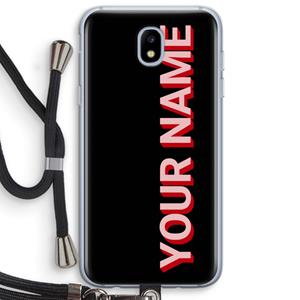CaseCompany Namecase: Samsung Galaxy J5 (2017) Transparant Hoesje met koord