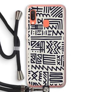 CaseCompany Marrakech print: Samsung Galaxy A20e Transparant Hoesje met koord