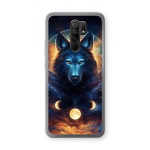 CaseCompany Wolf Dreamcatcher: Xiaomi Redmi 9 Transparant Hoesje