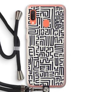 CaseCompany Moroccan Print: Samsung Galaxy A20e Transparant Hoesje met koord