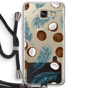 CaseCompany Kokosnoot roze: Samsung Galaxy A5 (2016) Transparant Hoesje met koord