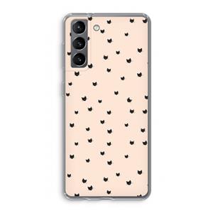 CaseCompany Kleine kattenkopjes: Samsung Galaxy S21 Transparant Hoesje