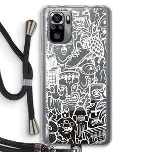 CaseCompany Vexx Mixtape #2: Xiaomi Redmi Note 10S Transparant Hoesje met koord