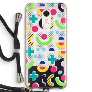 CaseCompany 8-bit N°1: Xiaomi Redmi 5 Transparant Hoesje met koord
