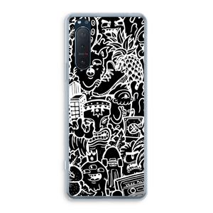 CaseCompany Vexx Black Mixtape: Sony Xperia 5 II Transparant Hoesje