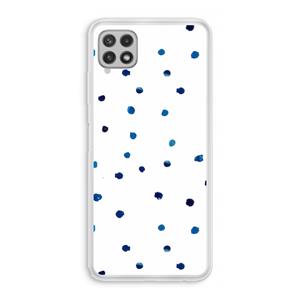CaseCompany Blauwe stippen: Samsung Galaxy A22 4G Transparant Hoesje