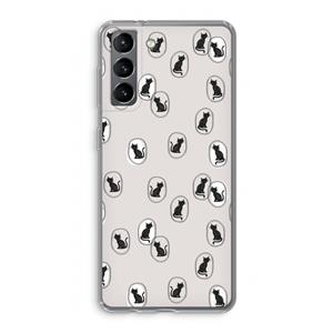 CaseCompany Miauw: Samsung Galaxy S21 Transparant Hoesje