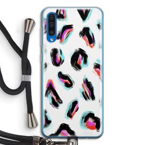 CaseCompany Cheetah color: Samsung Galaxy A50 Transparant Hoesje met koord