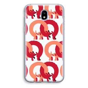 CaseCompany Dogs: Samsung Galaxy J5 (2017) Transparant Hoesje