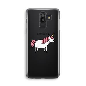 CaseCompany Eenhoorn: Samsung Galaxy J8 (2018) Transparant Hoesje