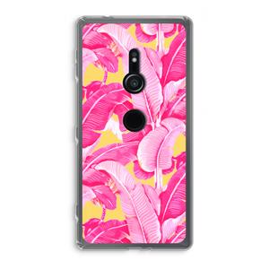 CaseCompany Pink Banana: Sony Xperia XZ2 Transparant Hoesje