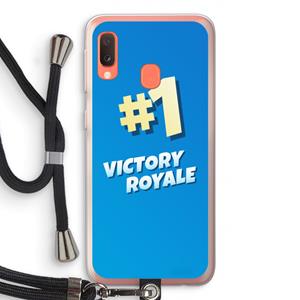 CaseCompany Victory Royale: Samsung Galaxy A20e Transparant Hoesje met koord
