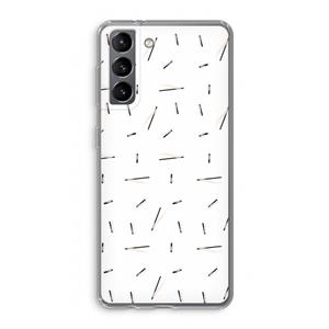 CaseCompany Hipster stripes: Samsung Galaxy S21 Transparant Hoesje