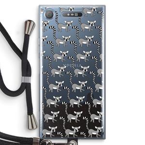 CaseCompany Makis: Sony Xperia XZ1 Transparant Hoesje met koord