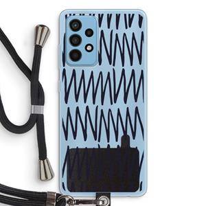 CaseCompany Marrakech Zigzag: Samsung Galaxy A52 Transparant Hoesje met koord