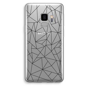CaseCompany Geometrische lijnen zwart: Samsung Galaxy S9 Transparant Hoesje