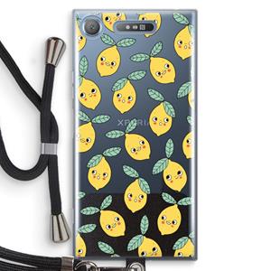 CaseCompany Citroenen: Sony Xperia XZ1 Transparant Hoesje met koord