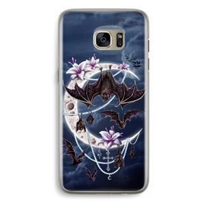 CaseCompany Vleermuizen Maan: Samsung Galaxy S7 Edge Transparant Hoesje