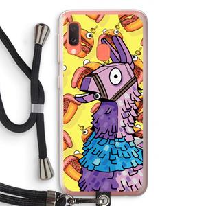 CaseCompany Loot Burger: Samsung Galaxy A20e Transparant Hoesje met koord