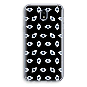 CaseCompany Eyes pattern: Samsung Galaxy J5 (2017) Transparant Hoesje