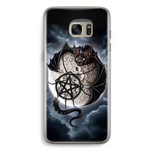 CaseCompany Volle maan: Samsung Galaxy S7 Edge Transparant Hoesje