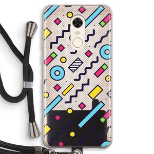 CaseCompany 8-bit N°8: Xiaomi Redmi 5 Transparant Hoesje met koord