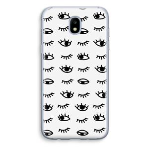 CaseCompany Eye pattern #2: Samsung Galaxy J5 (2017) Transparant Hoesje