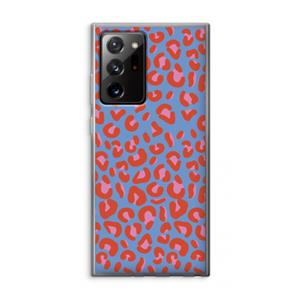 CaseCompany Leopard blue: Samsung Galaxy Note 20 Ultra / Note 20 Ultra 5G Transparant Hoesje