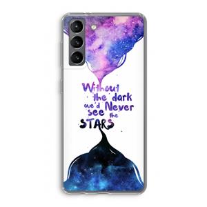 CaseCompany Stars quote: Samsung Galaxy S21 Transparant Hoesje