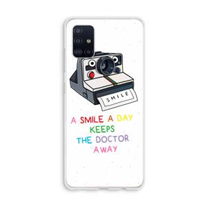 CaseCompany Smile: Galaxy A51 4G Transparant Hoesje