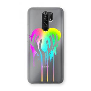 CaseCompany Hold My Heart: Xiaomi Redmi 9 Transparant Hoesje