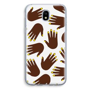 CaseCompany Hands dark: Samsung Galaxy J5 (2017) Transparant Hoesje