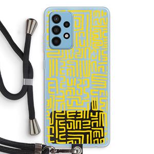 CaseCompany Majorelle Blue Print: Samsung Galaxy A52 Transparant Hoesje met koord