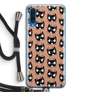 CaseCompany Kat: Samsung Galaxy A50 Transparant Hoesje met koord