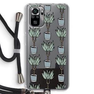 CaseCompany Boompje: Xiaomi Redmi Note 10S Transparant Hoesje met koord