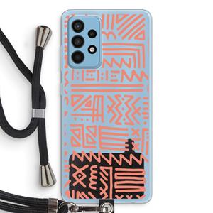 CaseCompany Marrakech Pink: Samsung Galaxy A52 Transparant Hoesje met koord