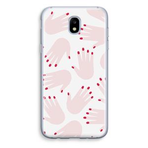 CaseCompany Hands pink: Samsung Galaxy J5 (2017) Transparant Hoesje