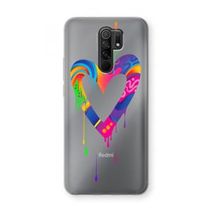 CaseCompany Melts My Heart: Xiaomi Redmi 9 Transparant Hoesje