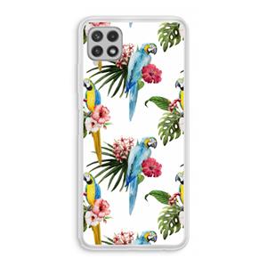 CaseCompany Kleurrijke papegaaien: Samsung Galaxy A22 4G Transparant Hoesje