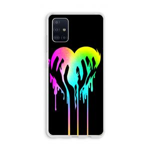 CaseCompany Hold My Heart: Galaxy A51 4G Transparant Hoesje