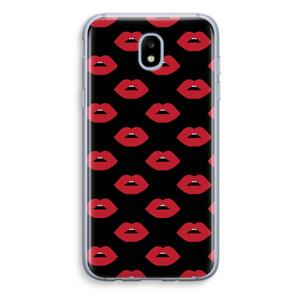 CaseCompany Lips: Samsung Galaxy J5 (2017) Transparant Hoesje