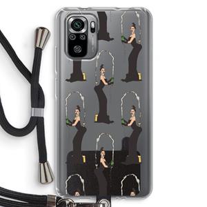 CaseCompany Pop Some Kim: Xiaomi Redmi Note 10S Transparant Hoesje met koord