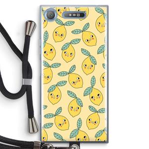 CaseCompany Citroenen: Sony Xperia XZ1 Transparant Hoesje met koord