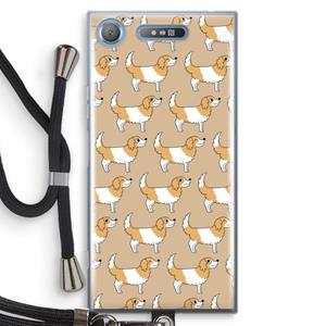 CaseCompany Doggy: Sony Xperia XZ1 Transparant Hoesje met koord