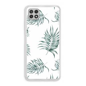 CaseCompany Simple leaves: Samsung Galaxy A22 4G Transparant Hoesje