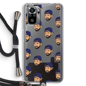 CaseCompany Drake Away: Xiaomi Redmi Note 10S Transparant Hoesje met koord