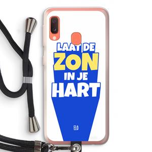 CaseCompany Laat de zon in je hart: Samsung Galaxy A20e Transparant Hoesje met koord