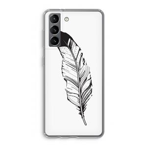 CaseCompany Pluim: Samsung Galaxy S21 Transparant Hoesje