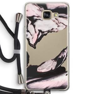 CaseCompany Roze stroom: Samsung Galaxy A5 (2016) Transparant Hoesje met koord