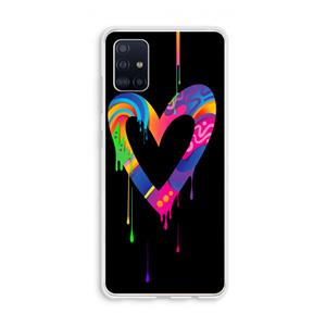 CaseCompany Melts My Heart: Galaxy A51 4G Transparant Hoesje